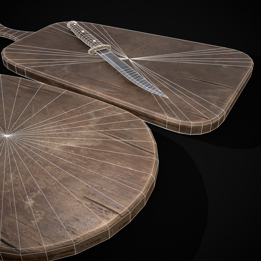 Wooden Cutting Boards 3D Model – Low Poly Game Asset, FBX & OBJ - View 14