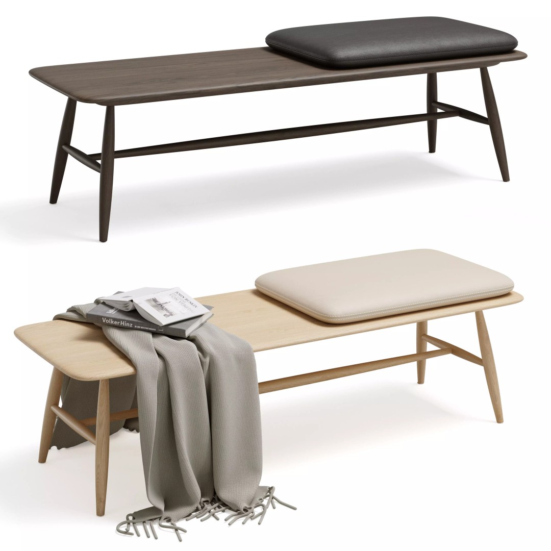Lucian Ercolani Von Bench 3D Model – Elegant Furniture Design, FBX - View 2