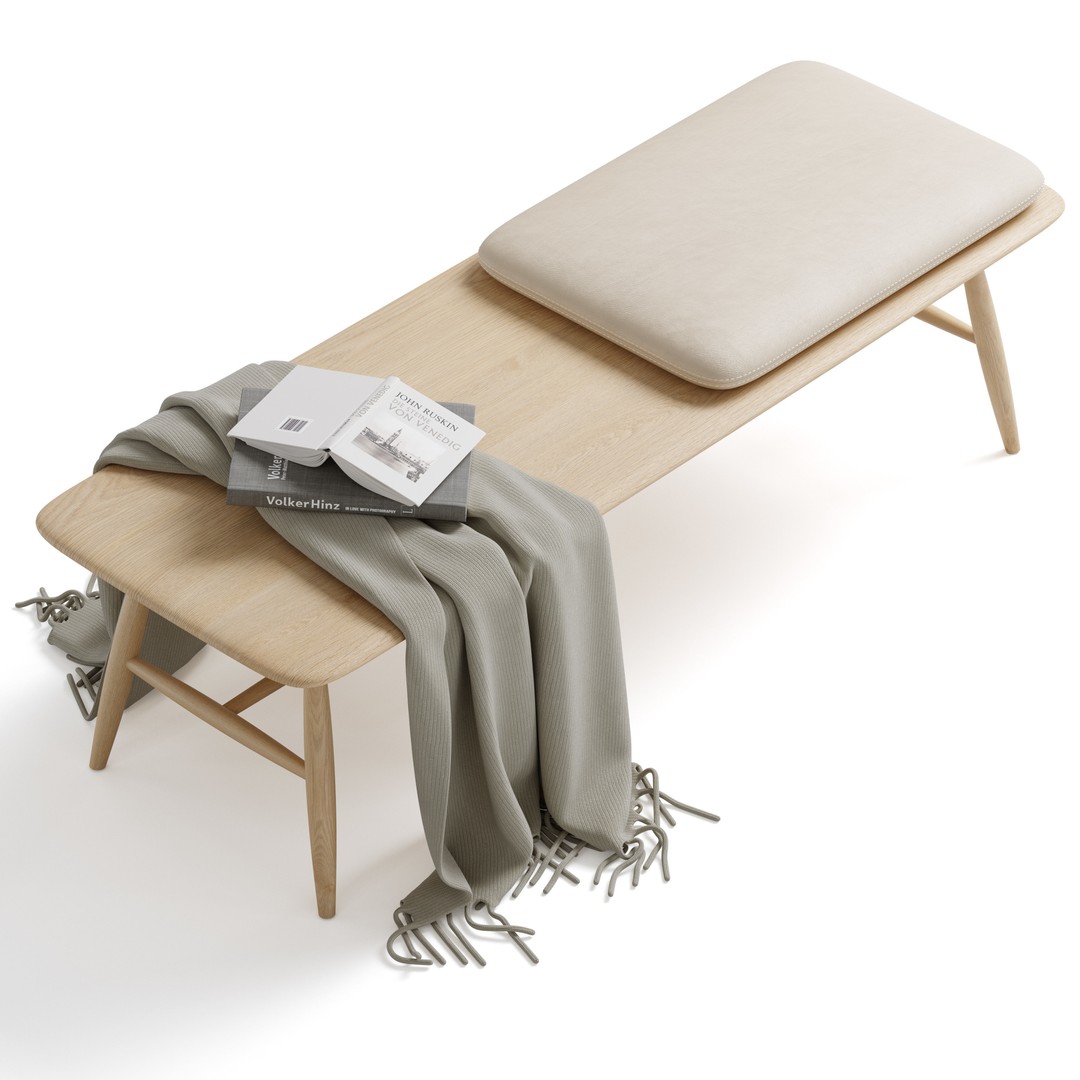 Lucian Ercolani Von Bench 3D Model – Elegant Furniture Design, FBX - View 4