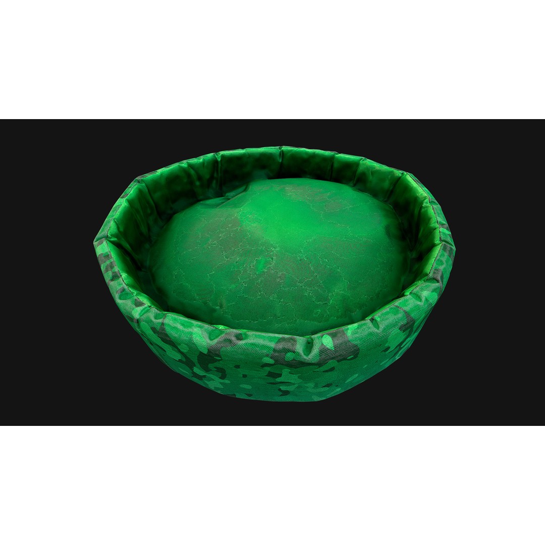 Pet Bed 3D Model – Low Poly Game Asset, PBR Textures, FBX - View 13