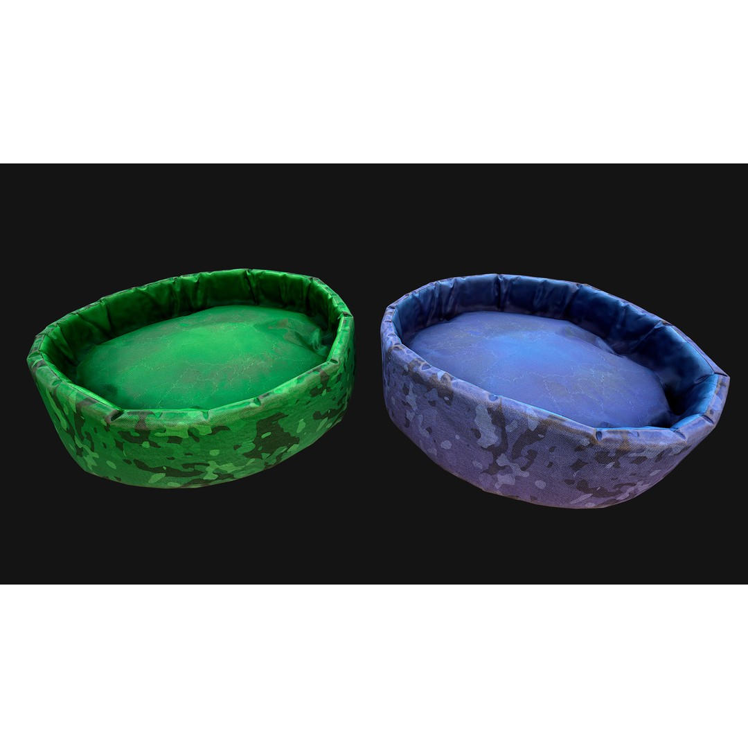 Pet Bed 3D Model – Low Poly Game Asset, PBR Textures, FBX - View 16