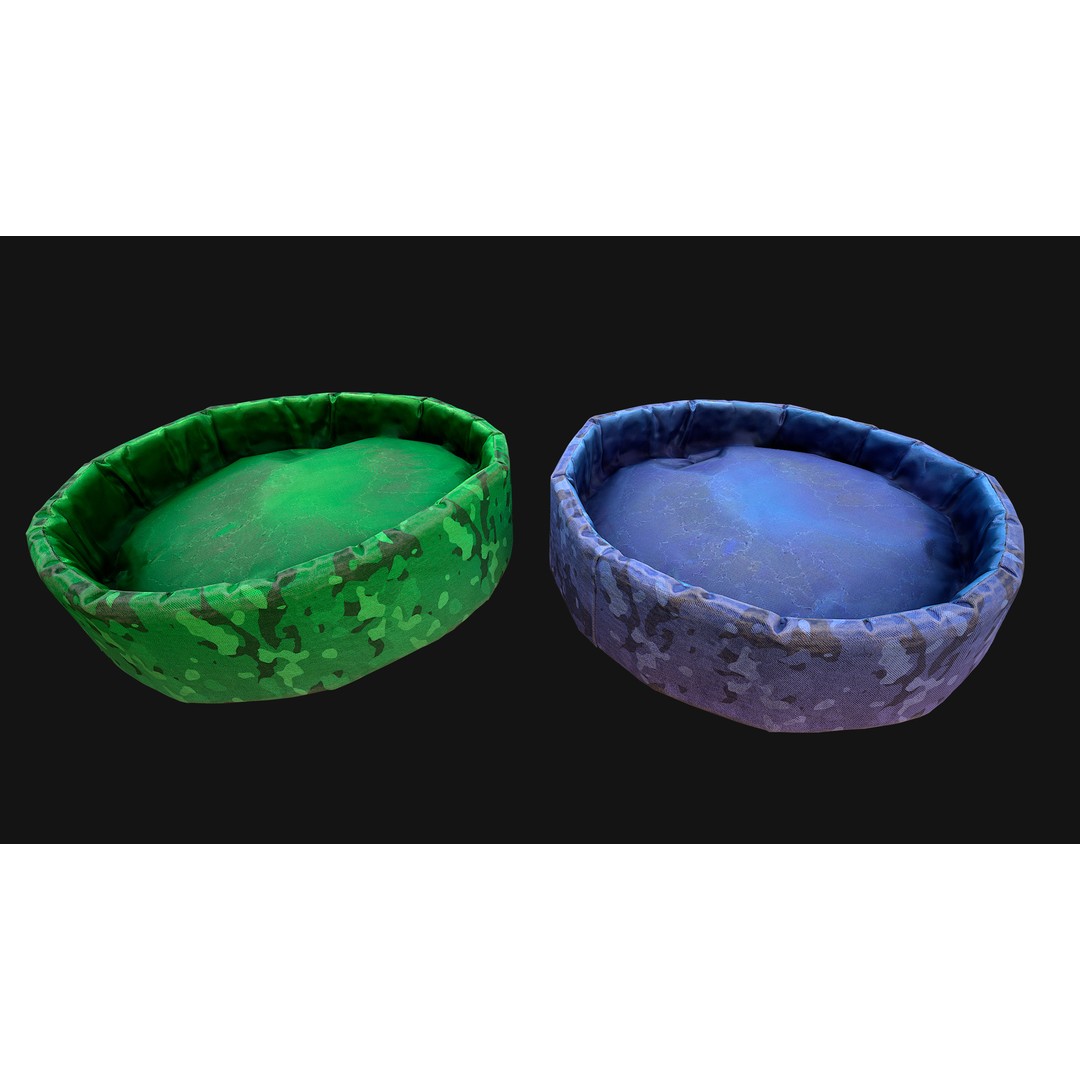 Pet Bed 3D Model – Low Poly Game Asset, PBR Textures, FBX - View 17