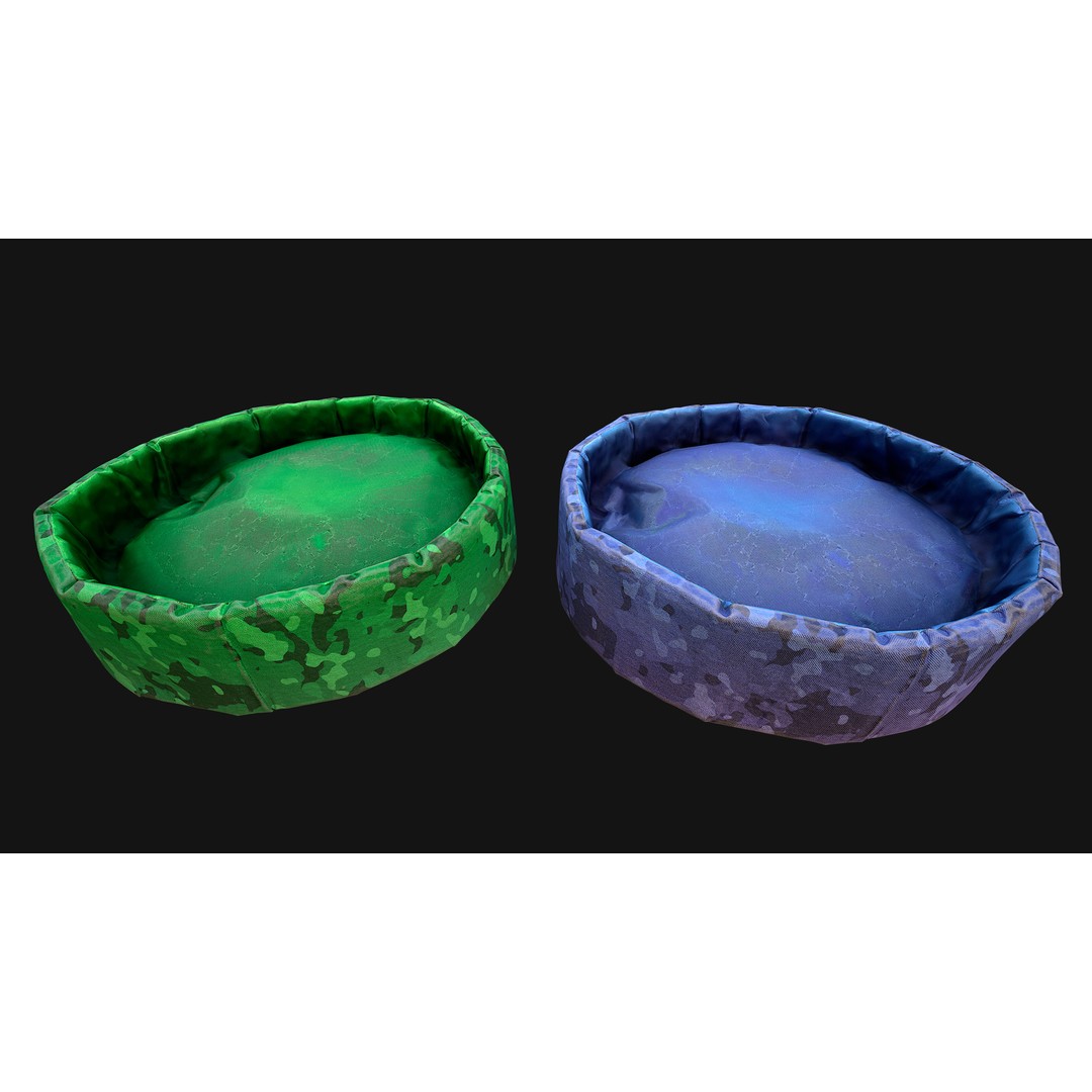 Pet Bed 3D Model – Low Poly Game Asset, PBR Textures, FBX - View 18