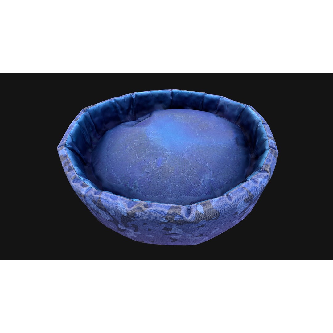 Pet Bed 3D Model – Low Poly Game Asset, PBR Textures, FBX - View 19