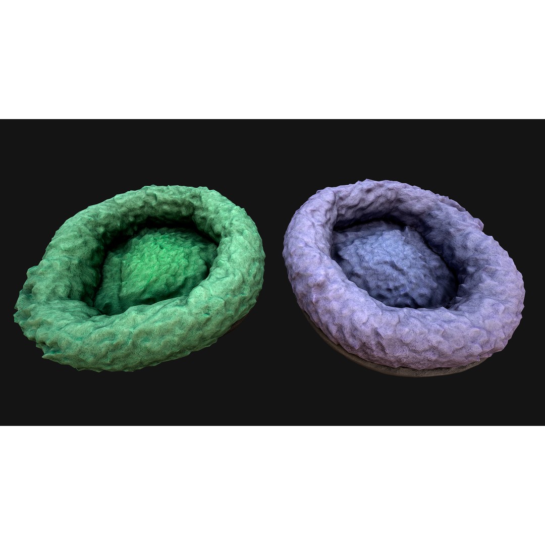 Pet Bed 3D Model – Low Poly Game Asset, PBR Textures, FBX - View 40
