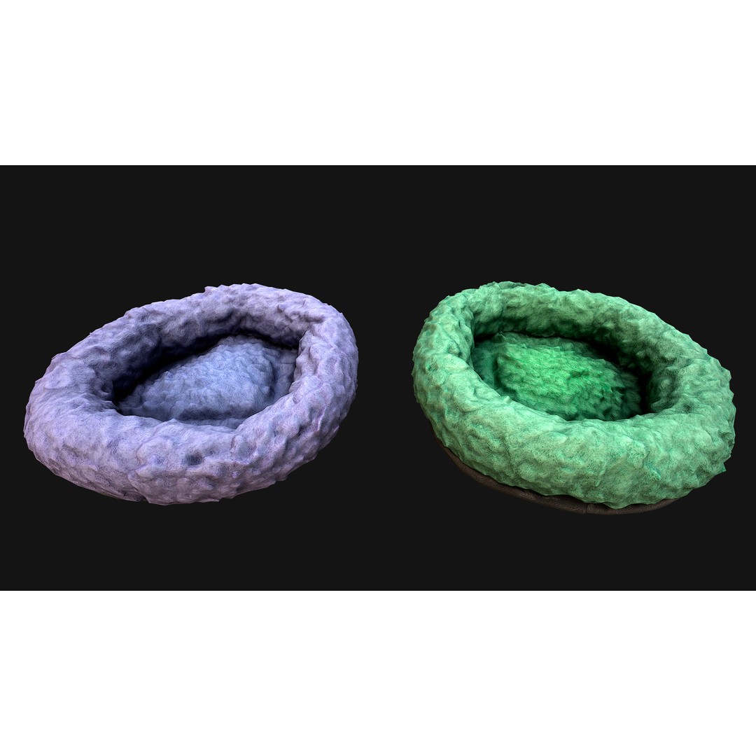 Pet Bed 3D Model – Low Poly Game Asset, PBR Textures, FBX - View 46