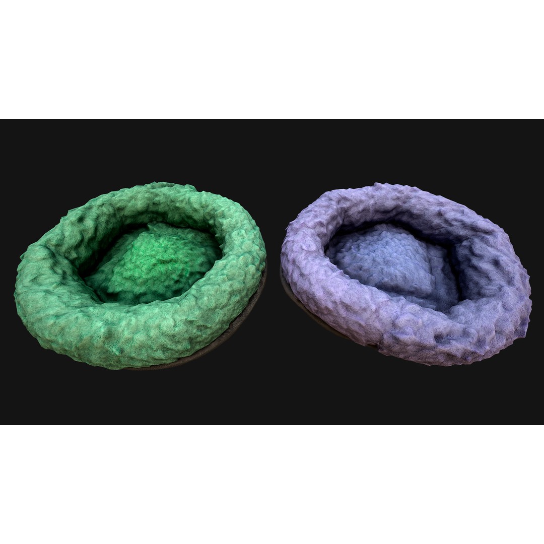 Pet Bed 3D Model – Low Poly Game Asset, PBR Textures, FBX - View 48