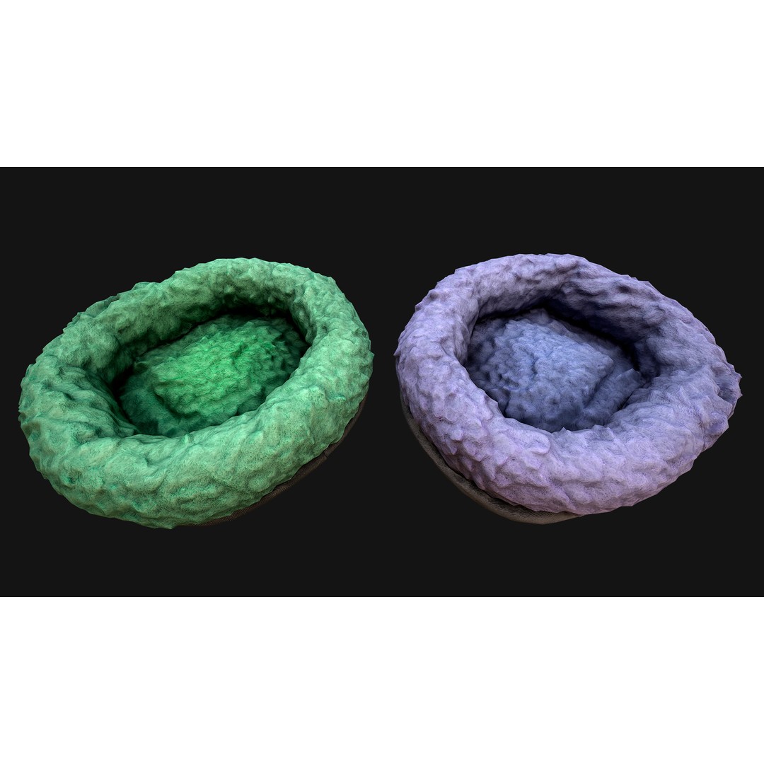 Pet Bed 3D Model – Low Poly Game Asset, PBR Textures, FBX - View 49