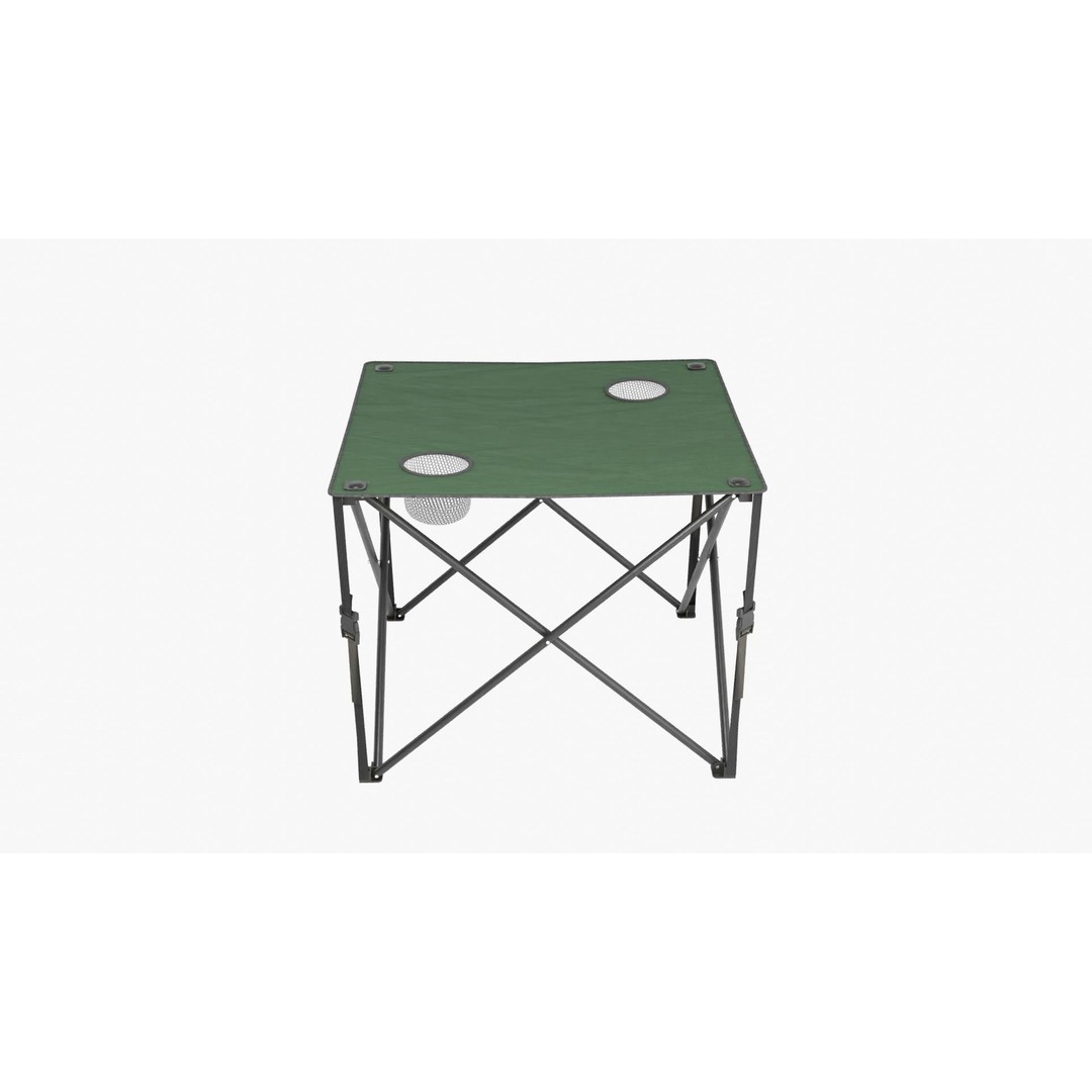 Camping Table 3D Model – Low Poly Outdoor Furniture, FBX, OBJ - View 12