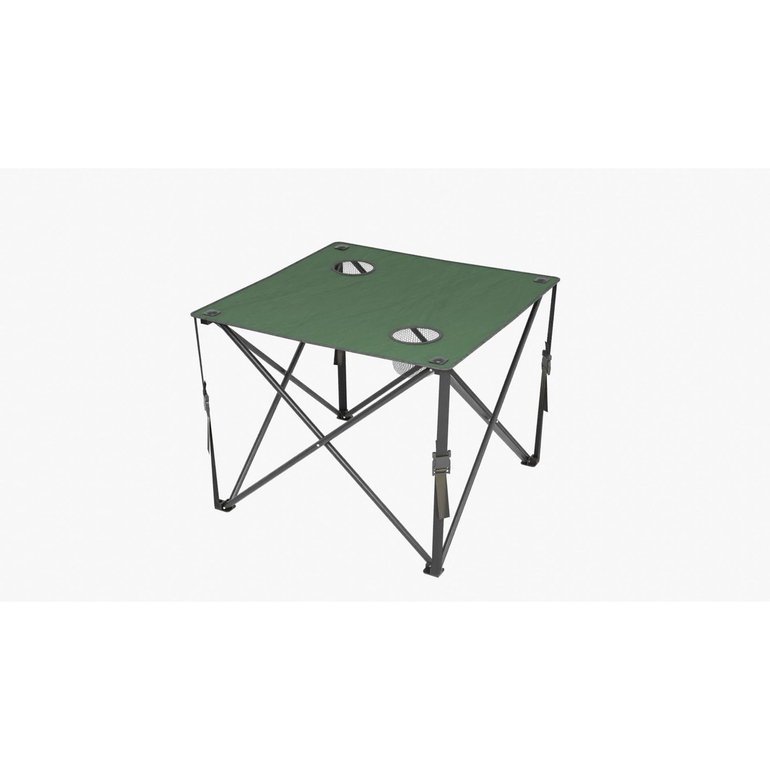 Camping Table 3D Model – Low Poly Outdoor Furniture, FBX, OBJ - View 4