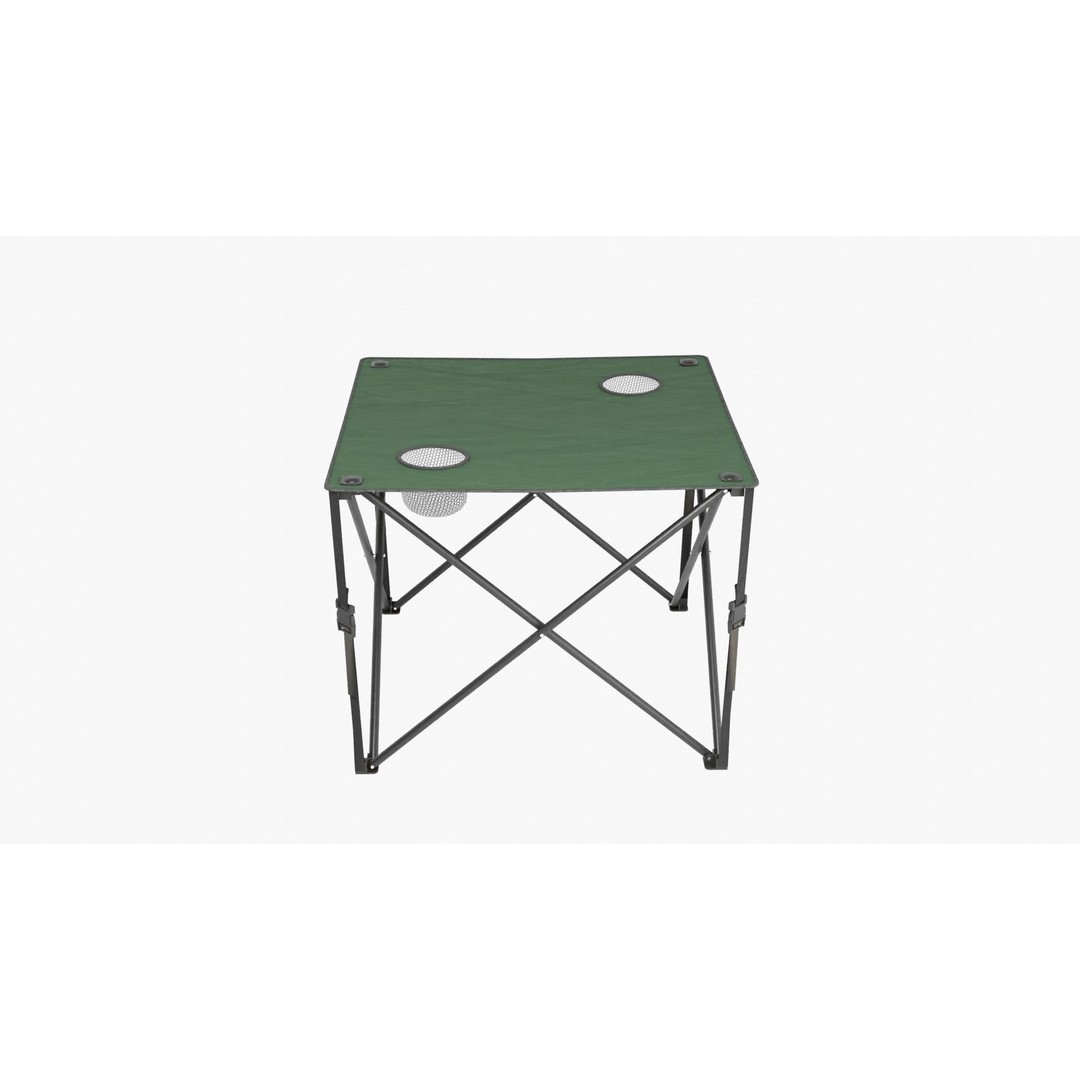 Camping Table 3D Model – Low Poly Outdoor Furniture, FBX, OBJ - View 6