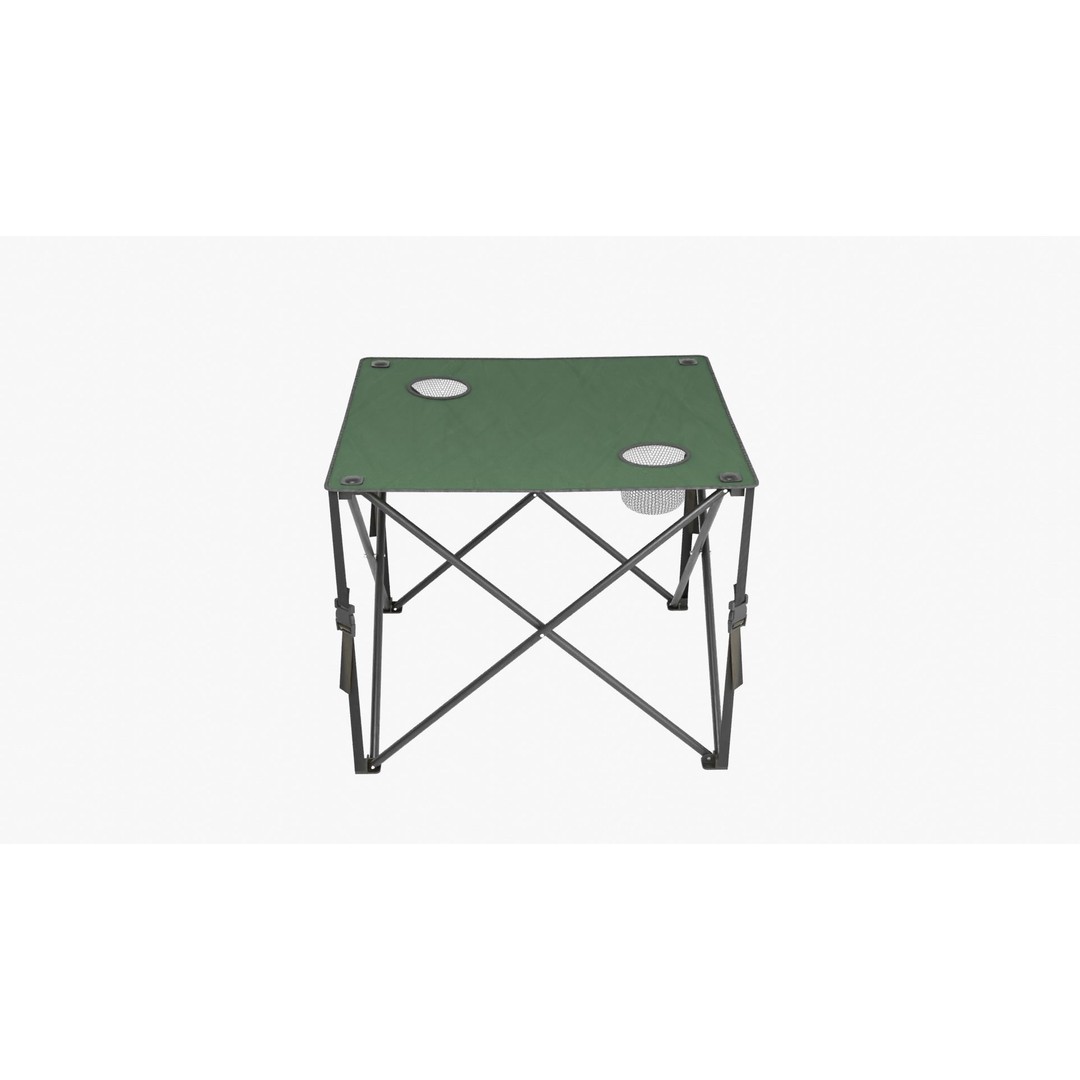 Camping Table 3D Model – Low Poly Outdoor Furniture, FBX, OBJ - View 9
