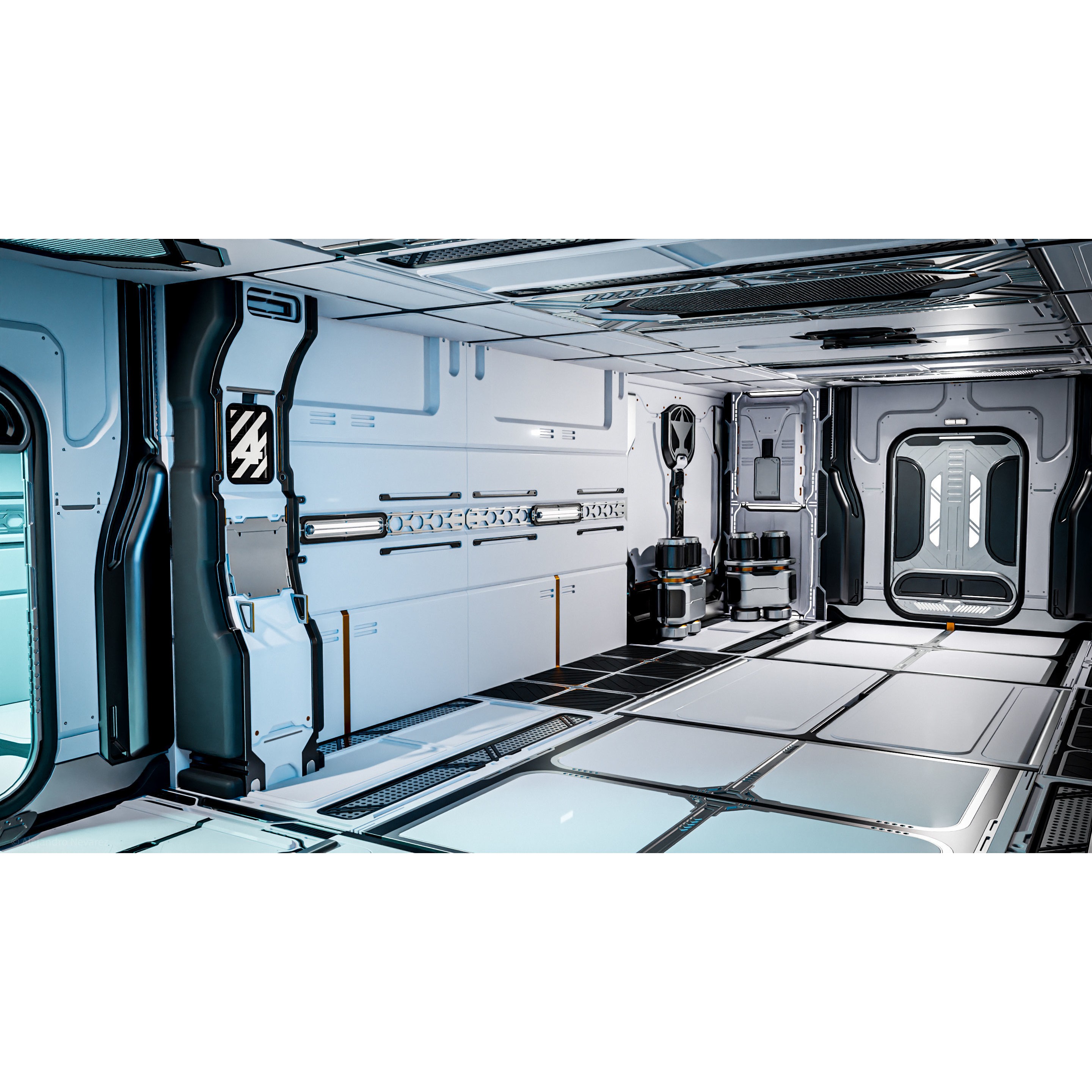 26 Sci-Fi Interior Asset Pack - Game-Ready 3D Model - View 6