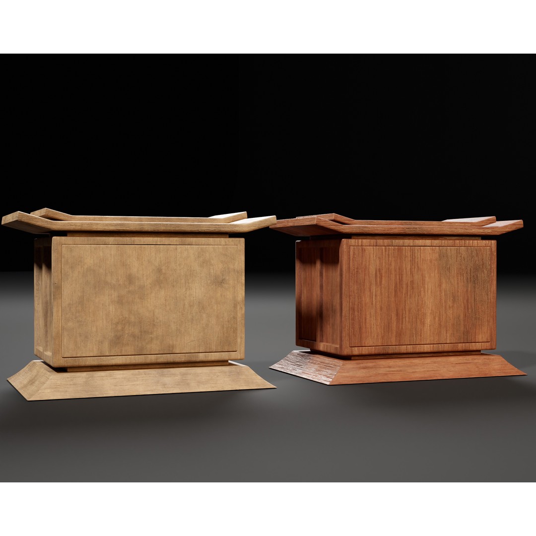 Kondo Nightstand Drawer 3D Model – Low Poly PBR Game Asset, FBX, OBJ - View 11