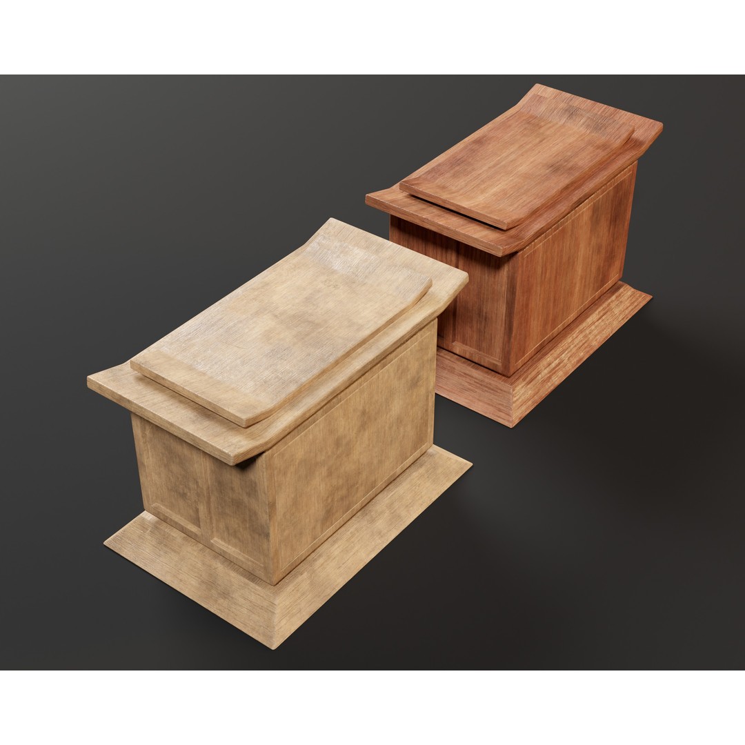 Kondo Nightstand Drawer 3D Model – Low Poly PBR Game Asset, FBX, OBJ - View 13