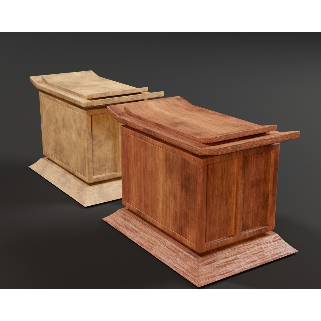 Kondo Nightstand Drawer 3D Model – Low Poly PBR Game Asset, FBX, OBJ - View 9