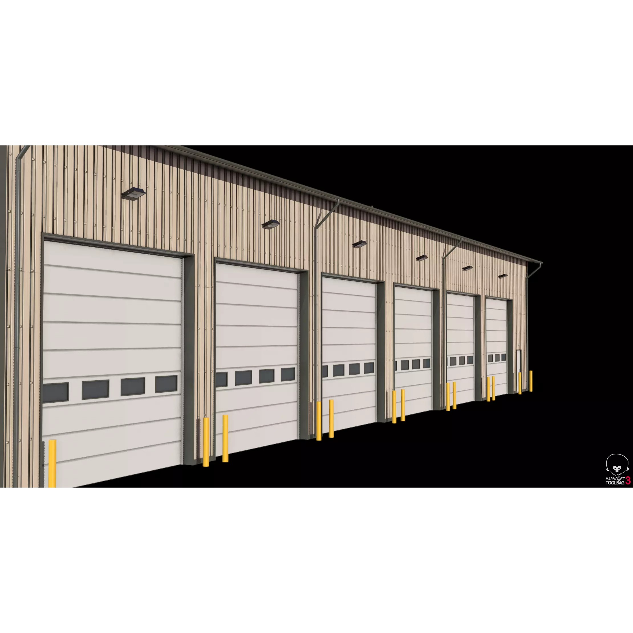 Industrial Building 45 - Low-Poly Game-Ready 3D Model - View 13
