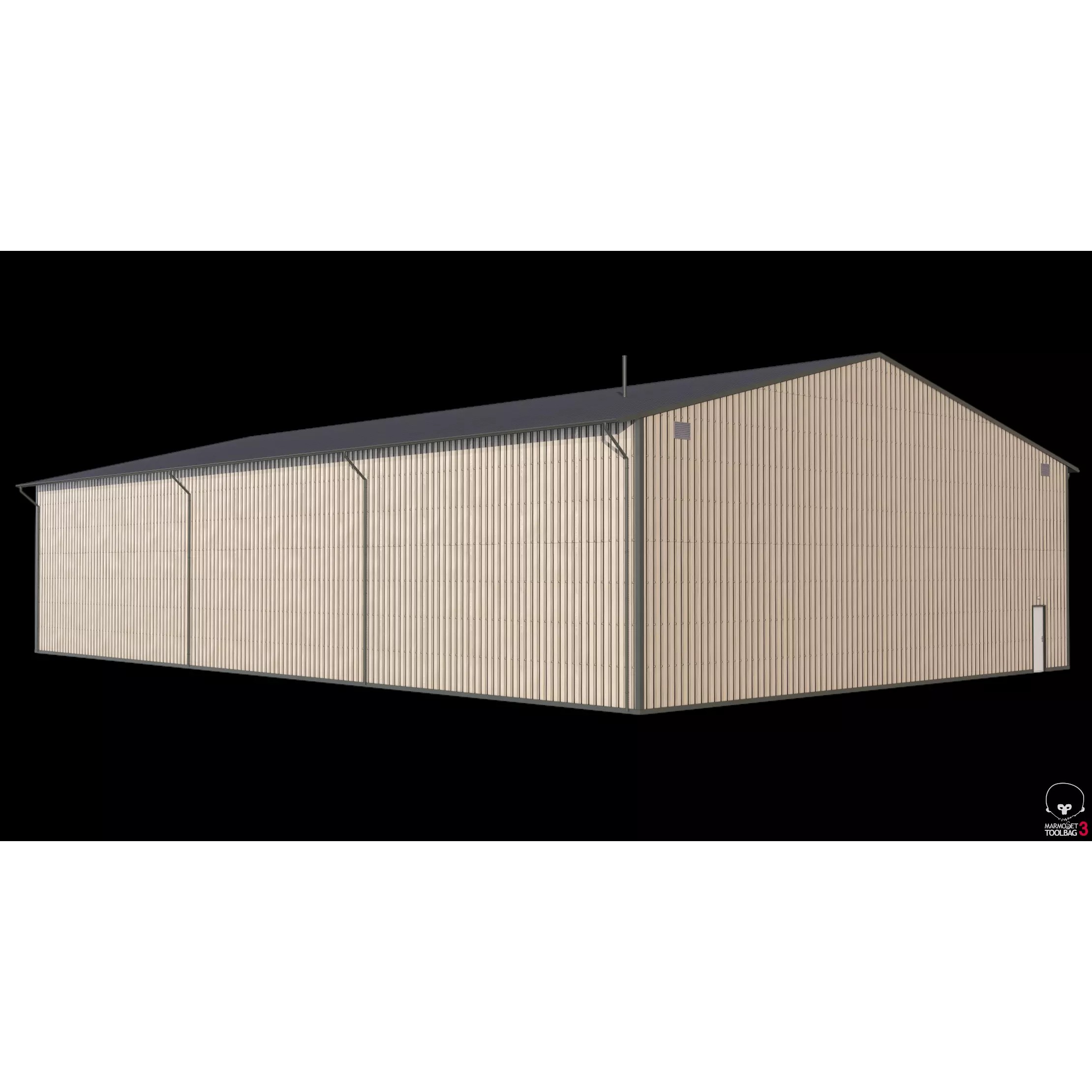 Industrial Building 45 - Low-Poly Game-Ready 3D Model - View 15