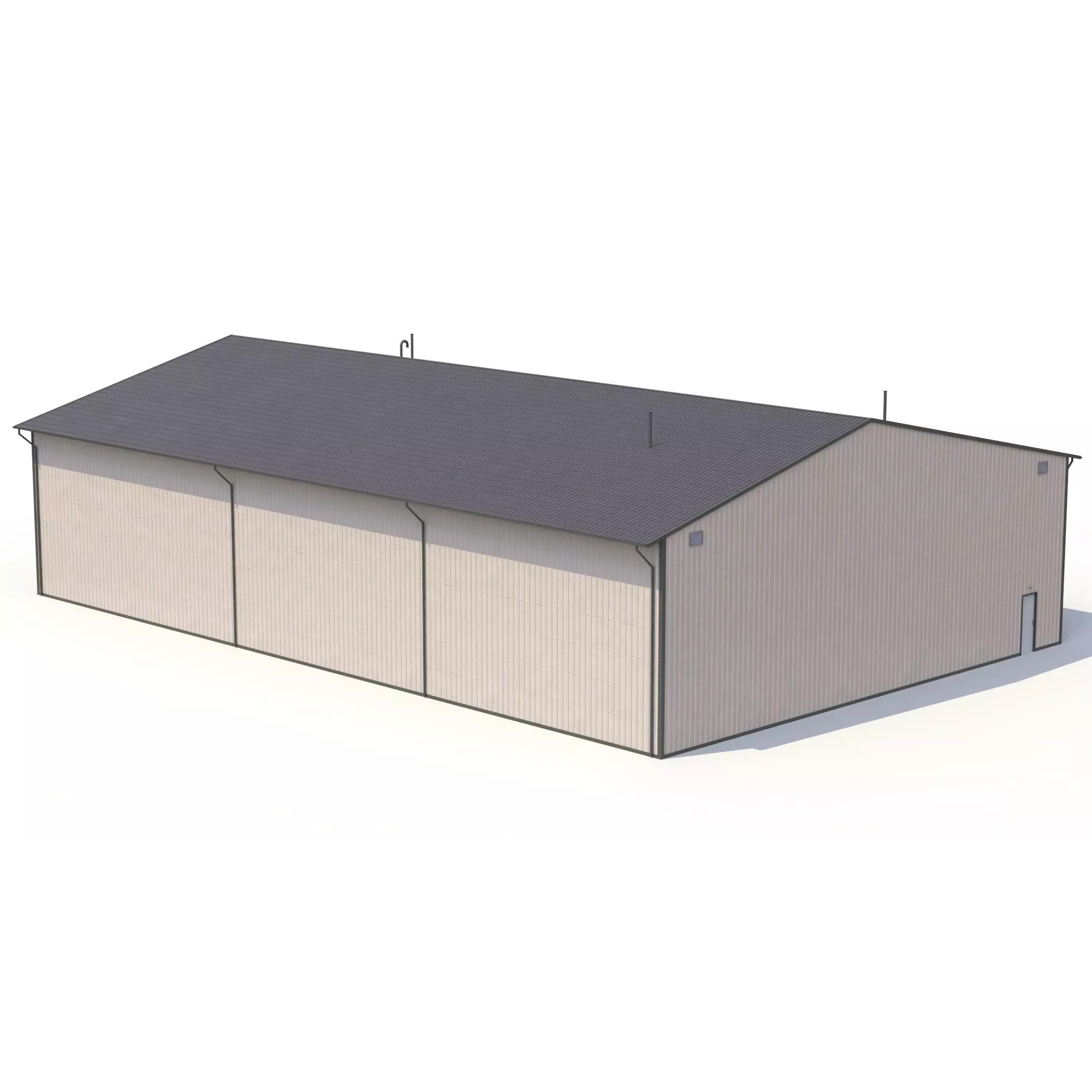 Industrial Building 45 - Low-Poly Game-Ready 3D Model - View 3