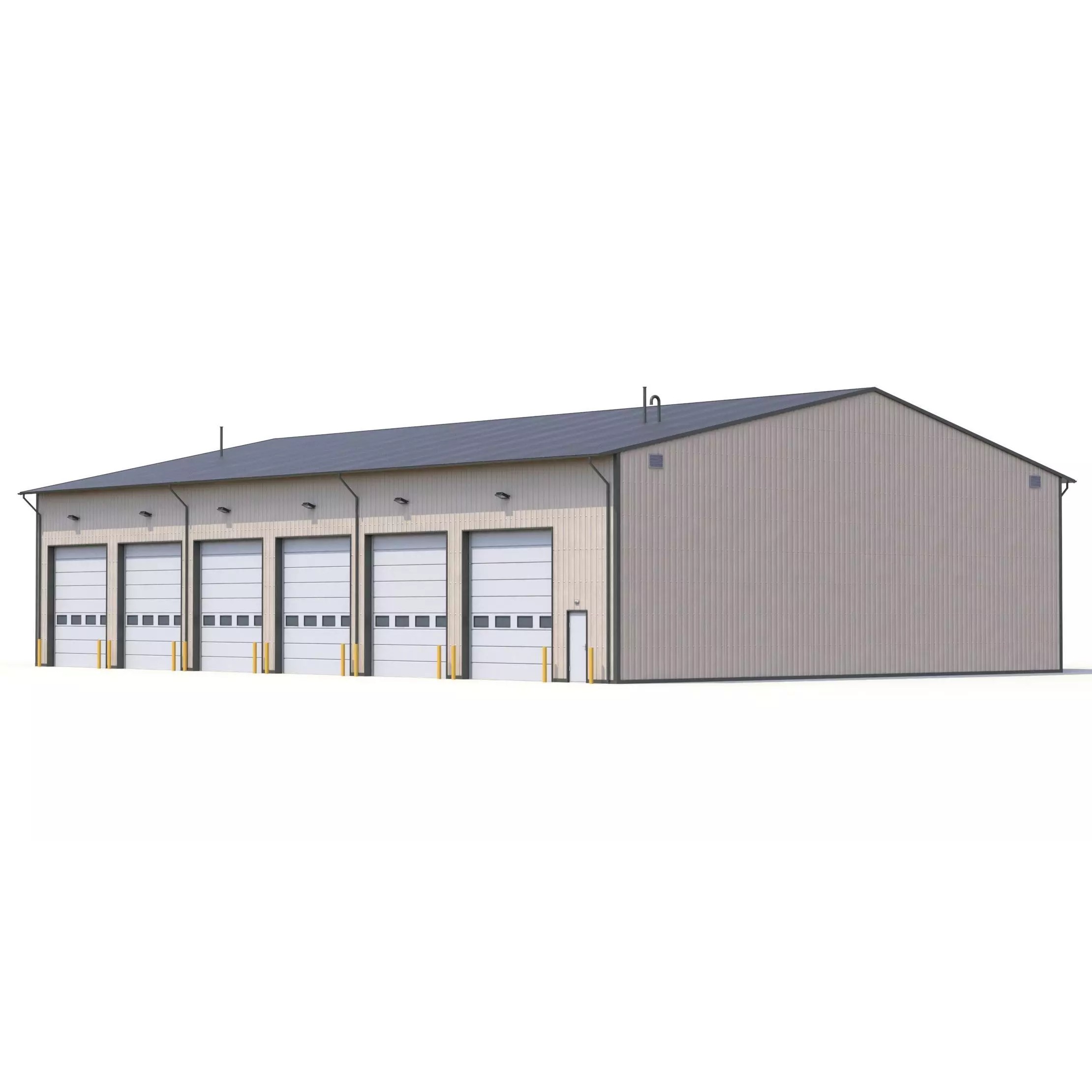 Industrial Building 45 - Low-Poly Game-Ready 3D Model - View 5
