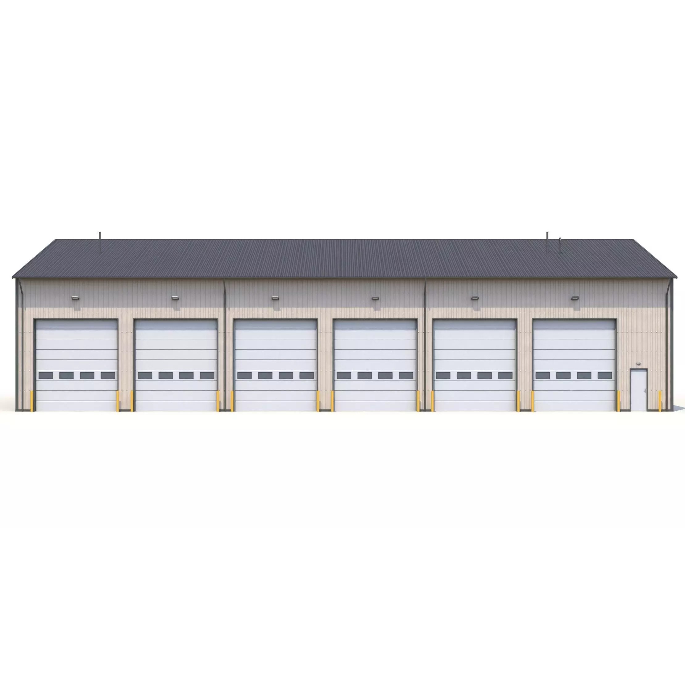 Industrial Building 45 - Low-Poly Game-Ready 3D Model - View 6