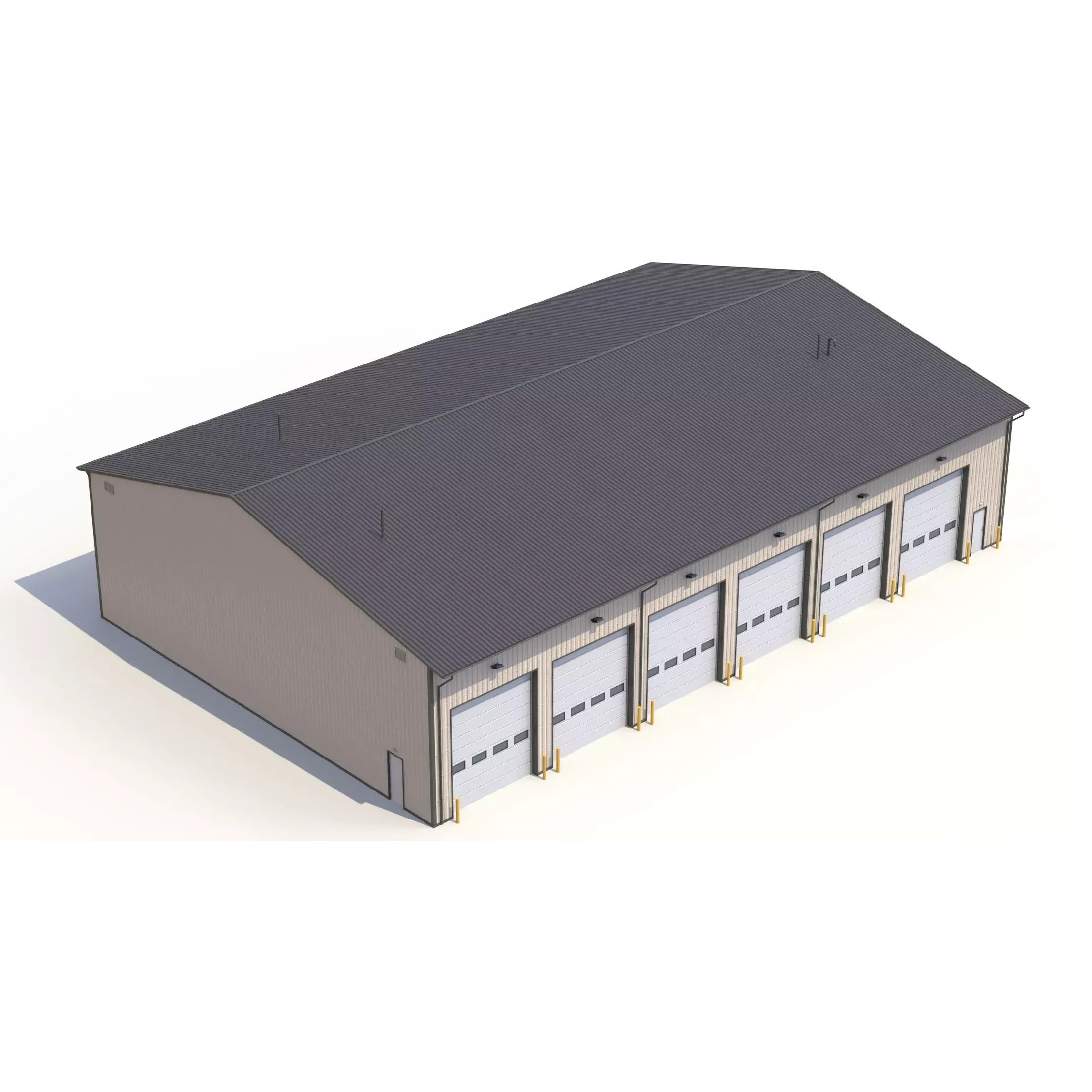 Industrial Building 45 - Low-Poly Game-Ready 3D Model - View 7