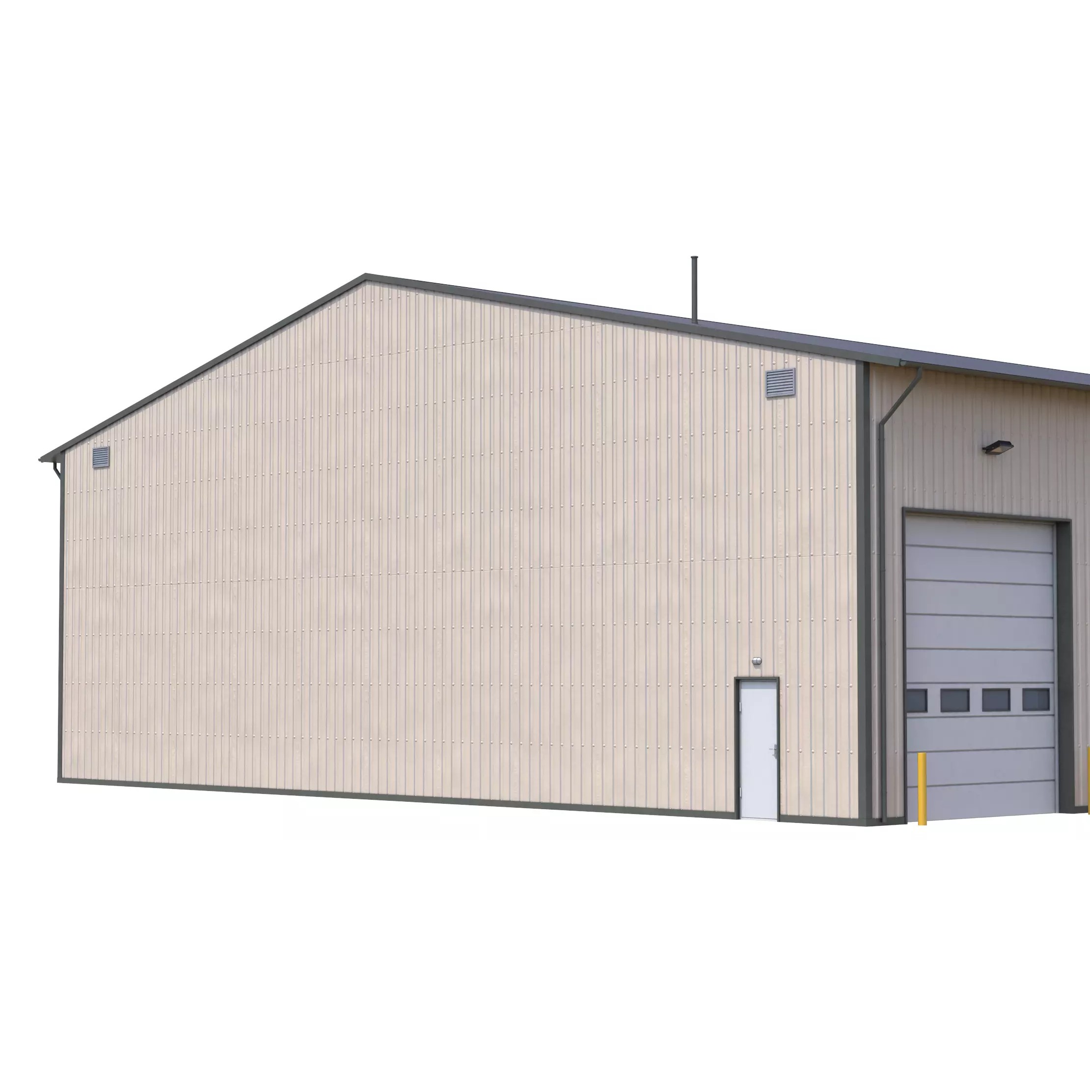 Industrial Building 45 - Low-Poly Game-Ready 3D Model - View 8