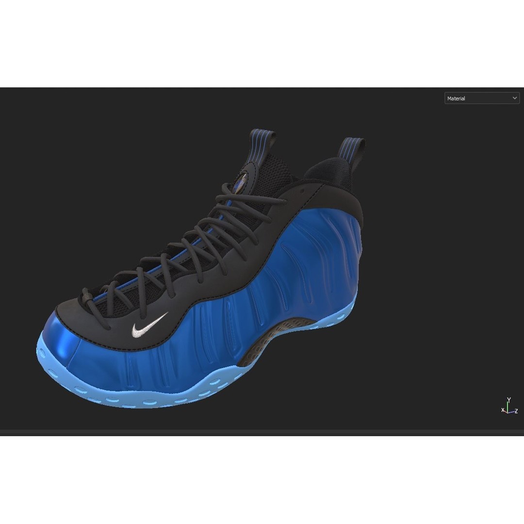 Nike Air Foamposite 3D Model – Low Poly Game Asset, Blender & FBX - View 13