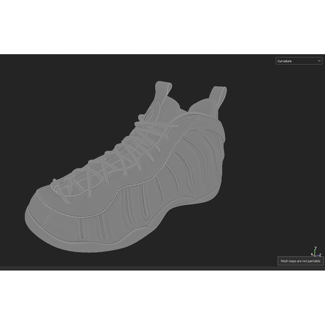 Nike Air Foamposite 3D Model – Low Poly Game Asset, Blender & FBX - View 16