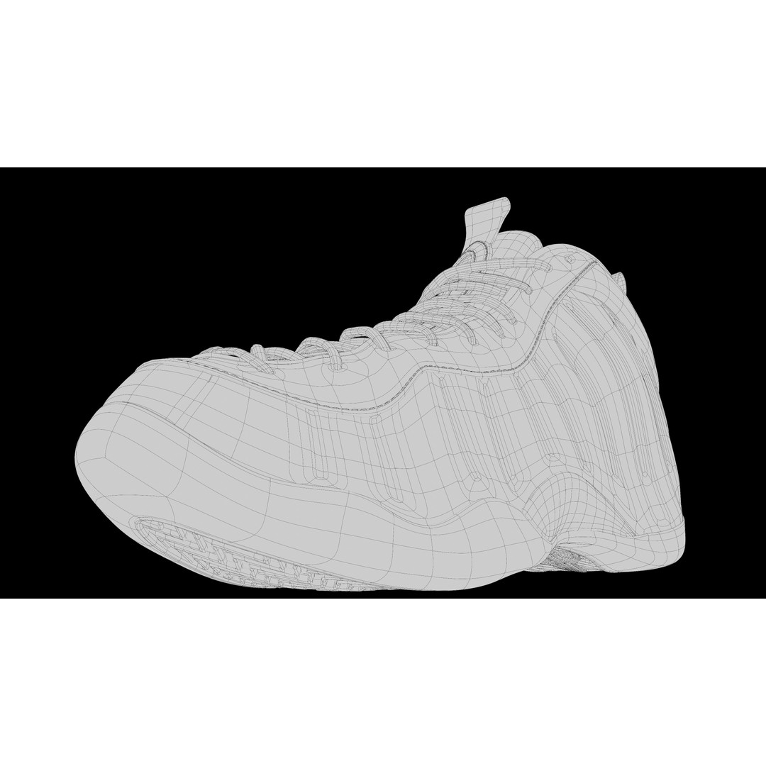 Nike Air Foamposite 3D Model – Low Poly Game Asset, Blender & FBX - View 22