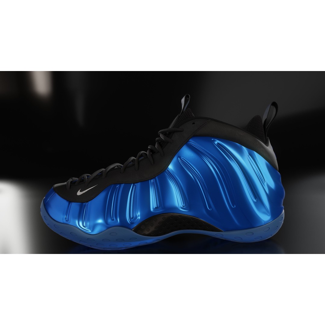 Nike Air Foamposite 3D Model – Low Poly Game Asset, Blender & FBX - View 3