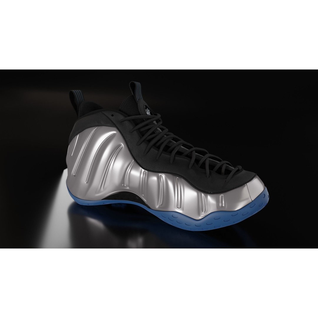 Nike Air Foamposite 3D Model – Low Poly Game Asset, Blender & FBX - View 45