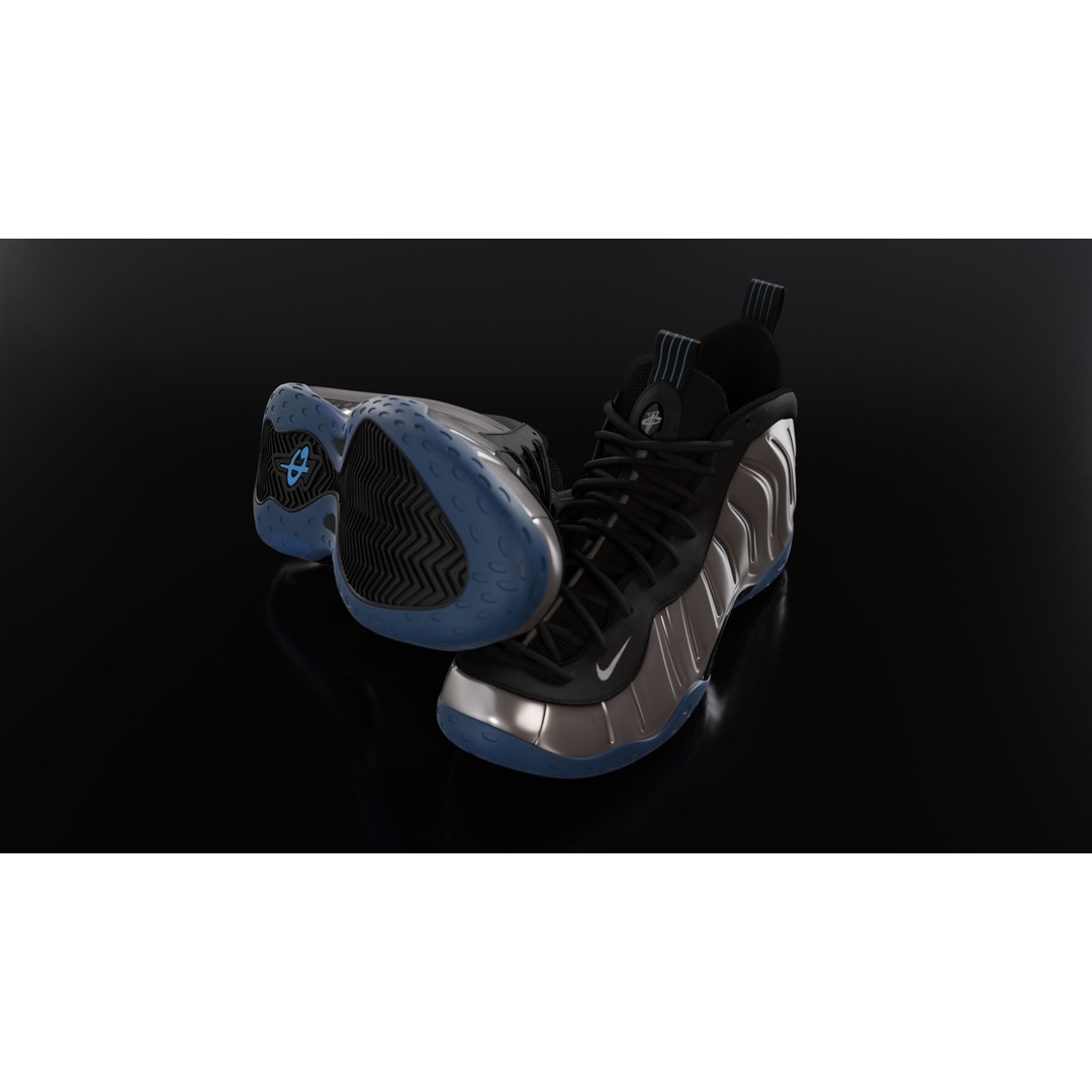 Nike Air Foamposite 3D Model – Low Poly Game Asset, Blender & FBX - View 79