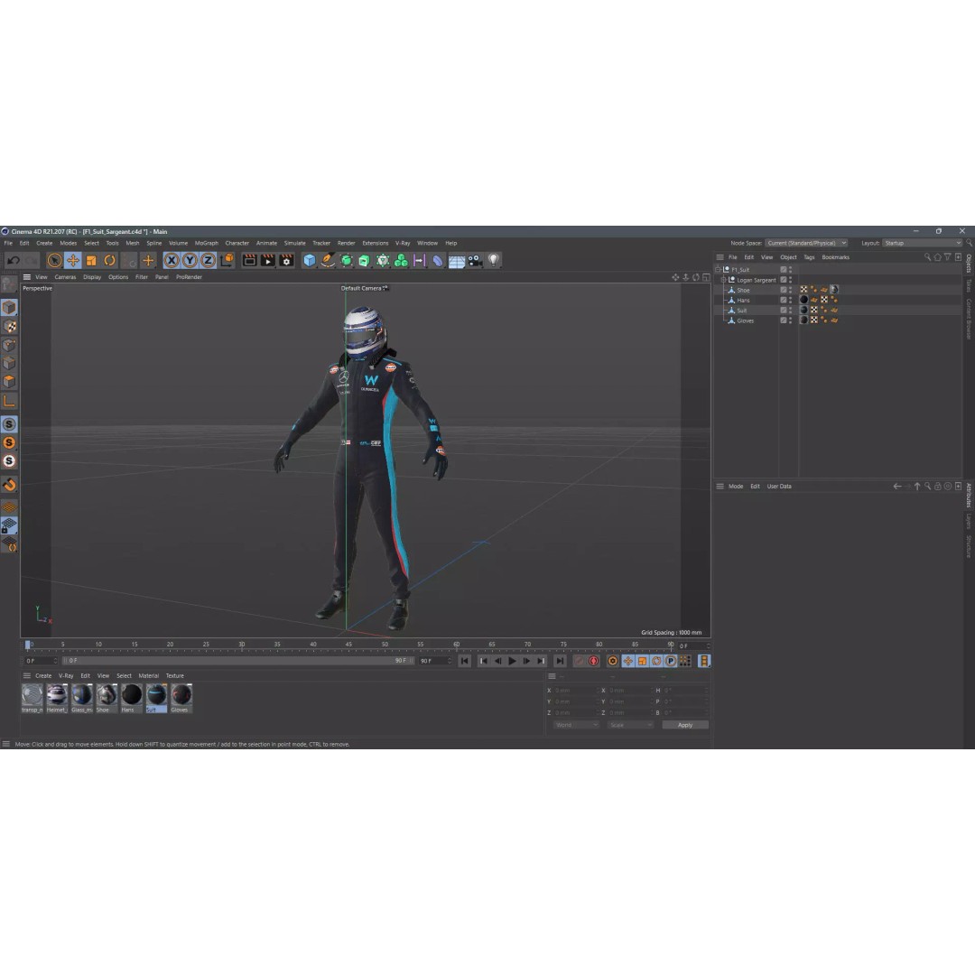 Williams Suit 3D Model – High Detail Game-Ready Asset, FBX & More - View 22