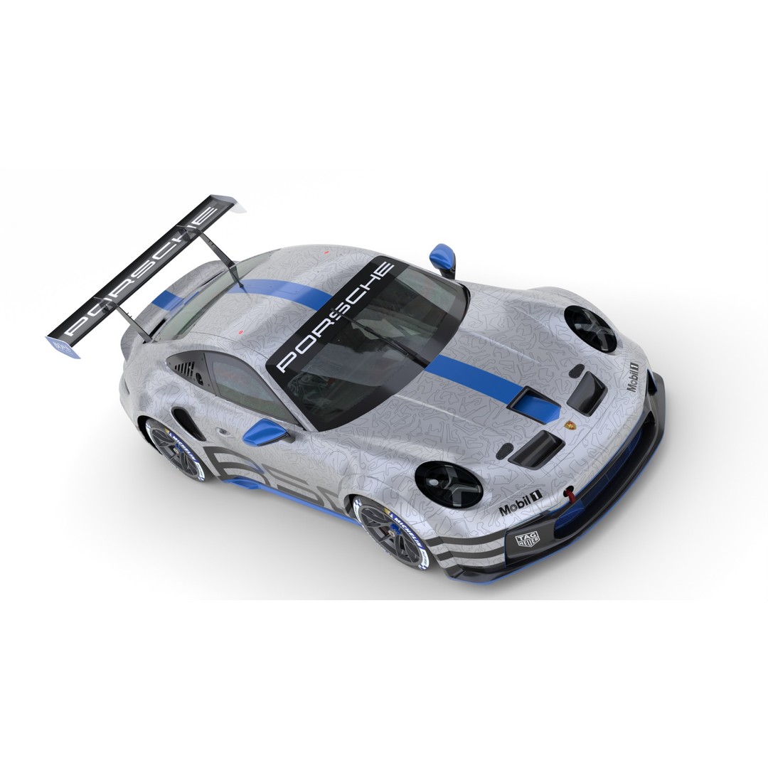 Porsche 911 GT3 Cup 3D Model – High Poly Racing Car, FBX, Blender - View 12