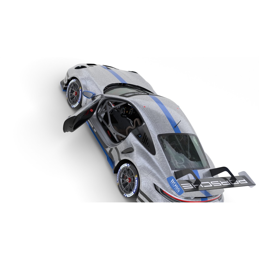 Porsche 911 GT3 Cup 3D Model – High Poly Racing Car, FBX, Blender - View 15
