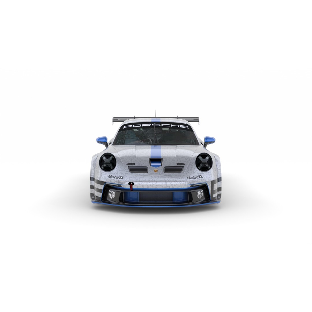 Porsche 911 GT3 Cup 3D Model – High Poly Racing Car, FBX, Blender - View 5