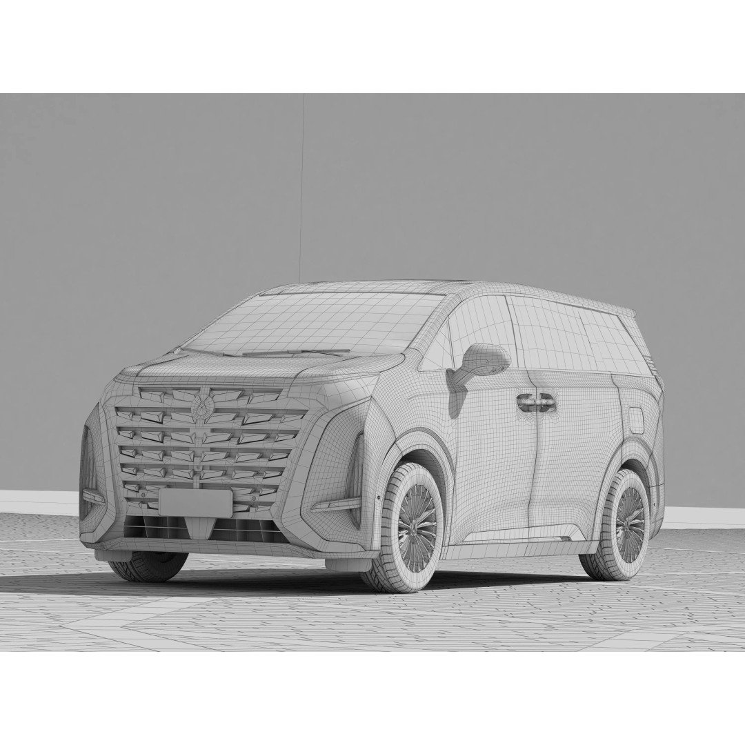 BYD Denza D9 3D Model – High Poly Animated Car Asset, FBX - View 5