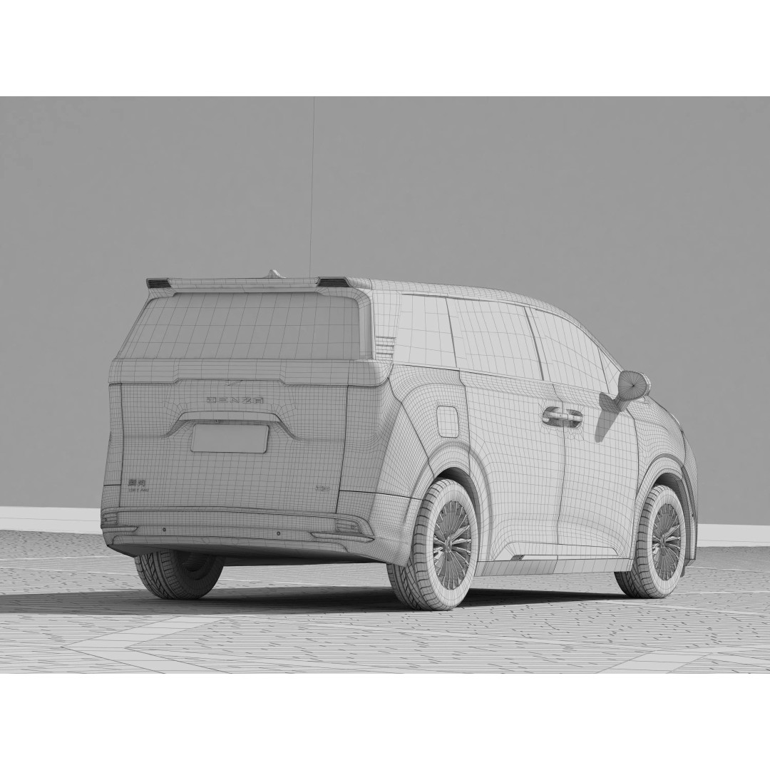 BYD Denza D9 3D Model – High Poly Animated Car Asset, FBX - View 8