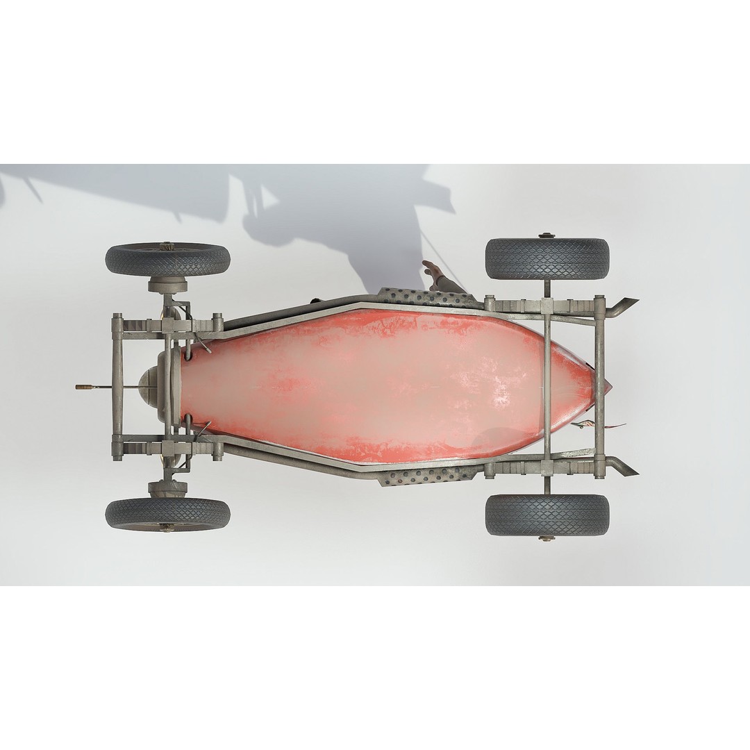 Pig Racing Car 3D Model – Low Poly Vehicle with PBR Textures, FBX - View 14