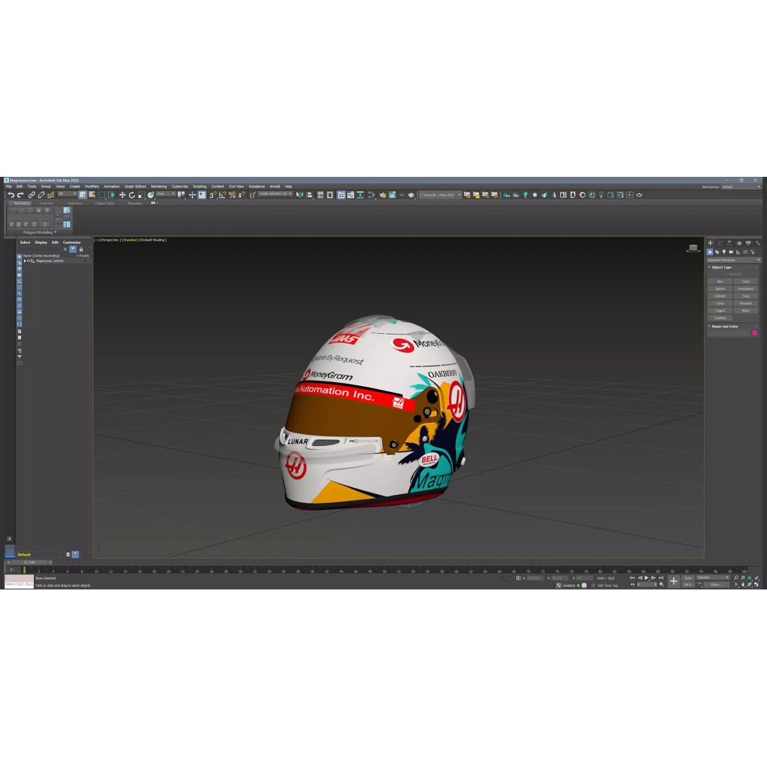 Haas Helmets 2024 3D Model – High Detail PBR Asset, FBX, OBJ - View 15