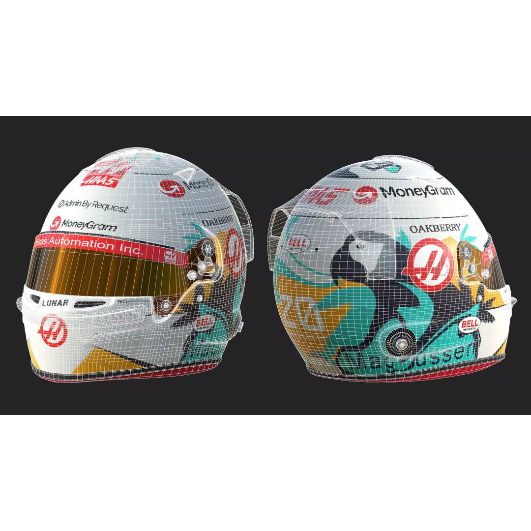 Haas Helmets 2024 3D Model – High Detail PBR Asset, FBX, OBJ - View 17