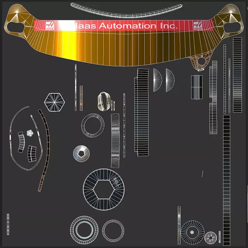 Haas Helmets 2024 3D Model – High Detail PBR Asset, FBX, OBJ - View 19