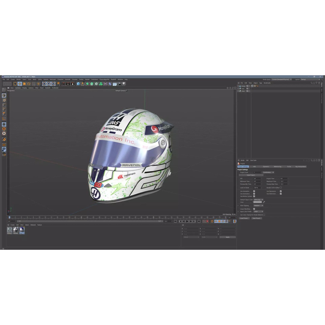 Haas Helmets 2024 3D Model – High Detail PBR Asset, FBX, OBJ - View 31