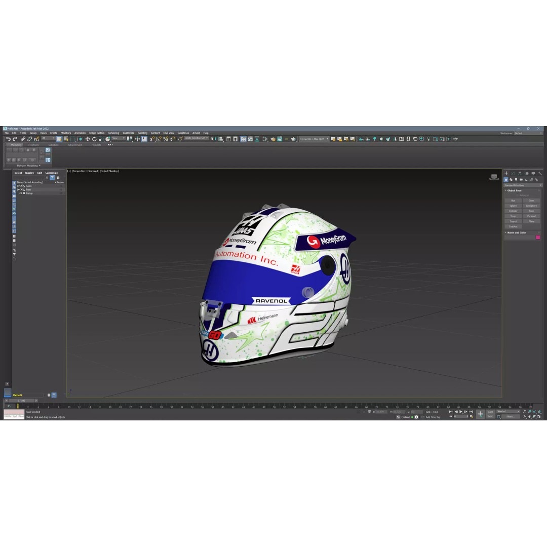Haas Helmets 2024 3D Model – High Detail PBR Asset, FBX, OBJ - View 32