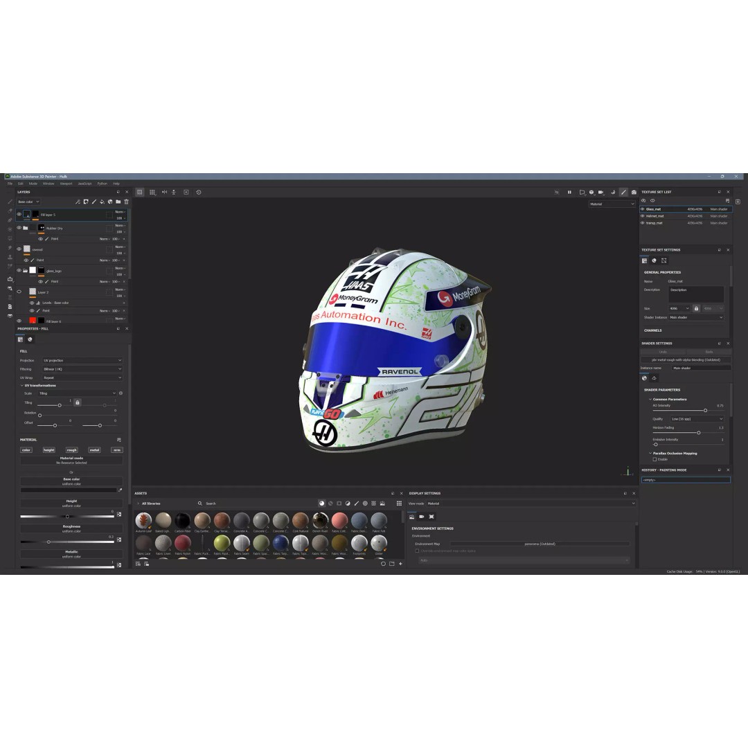 Haas Helmets 2024 3D Model – High Detail PBR Asset, FBX, OBJ - View 33