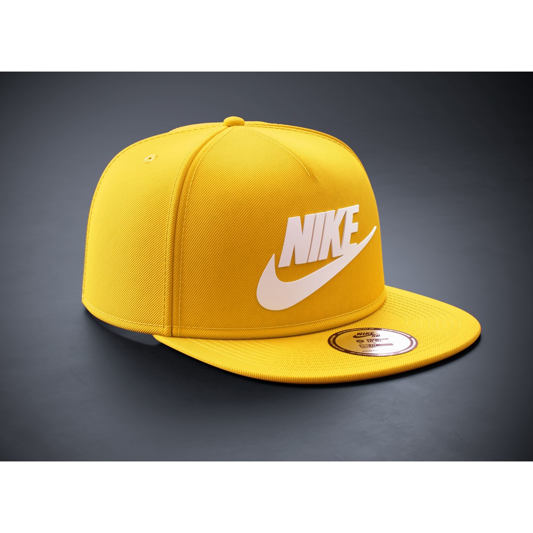 Yellow Snapback Cap 3D Model – High Quality PBR Asset, FBX & OBJ - View 11