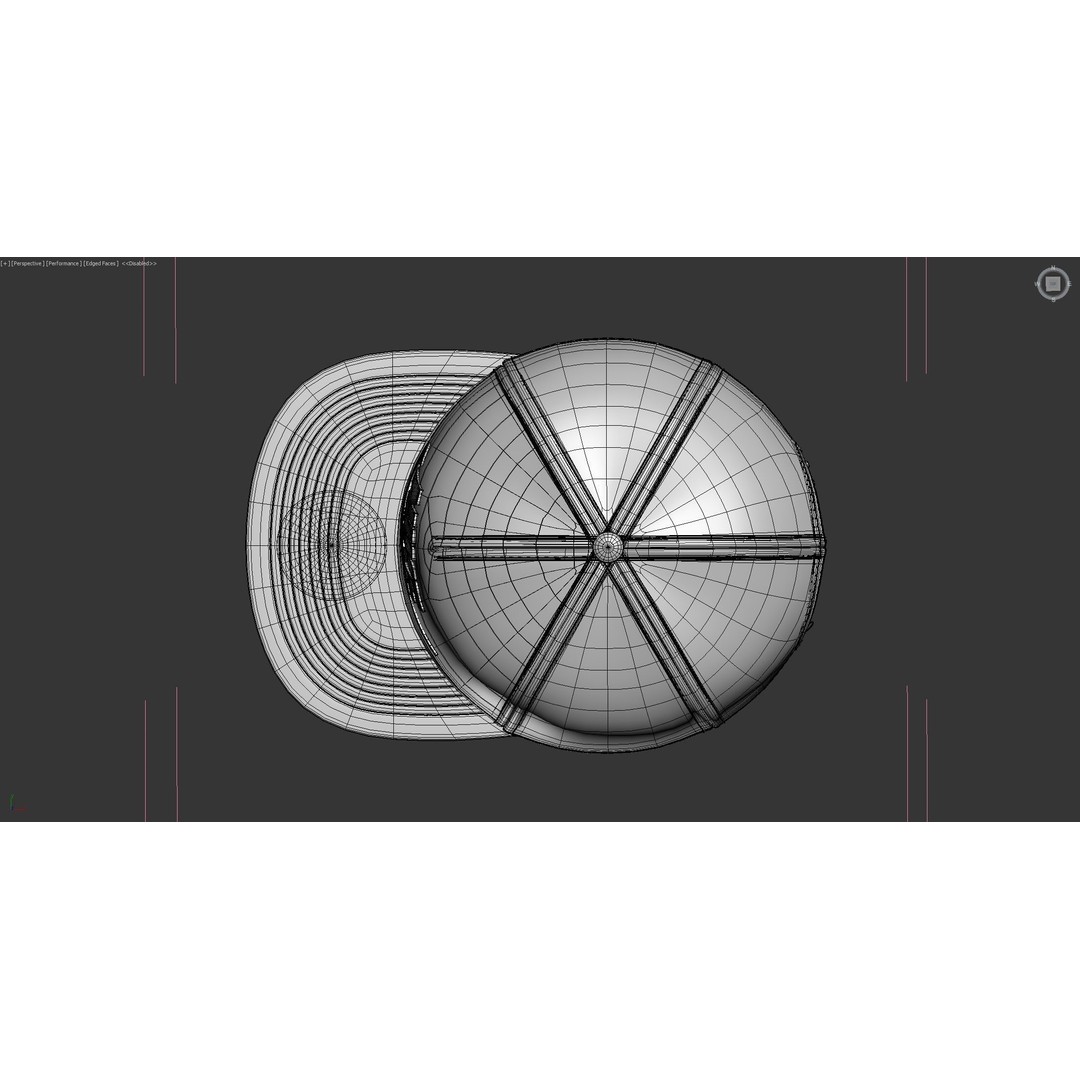 Yellow Snapback Cap 3D Model – High Quality PBR Asset, FBX & OBJ - View 16