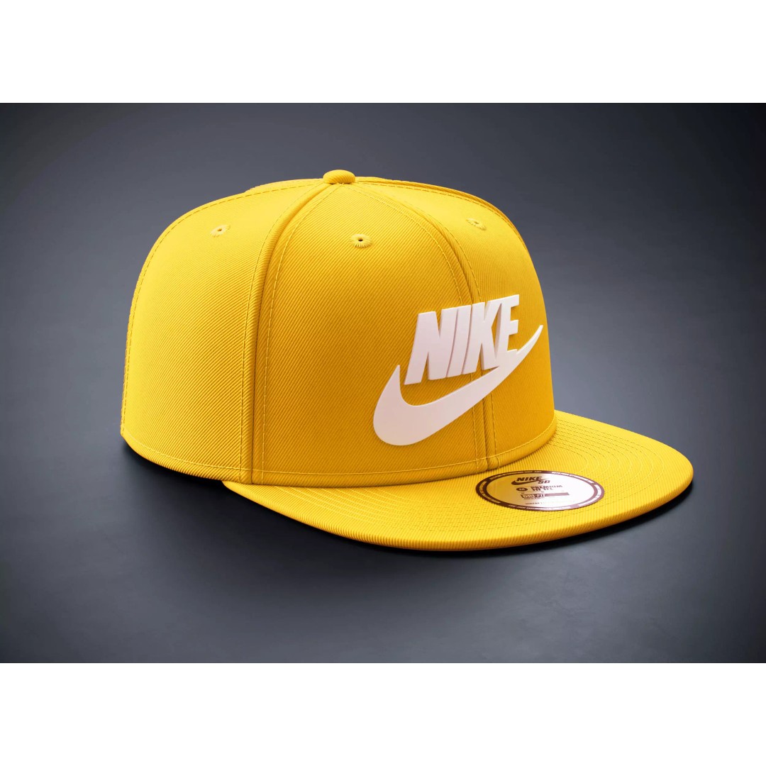 Yellow Snapback Cap 3D Model – High Quality PBR Asset, FBX & OBJ - View 2