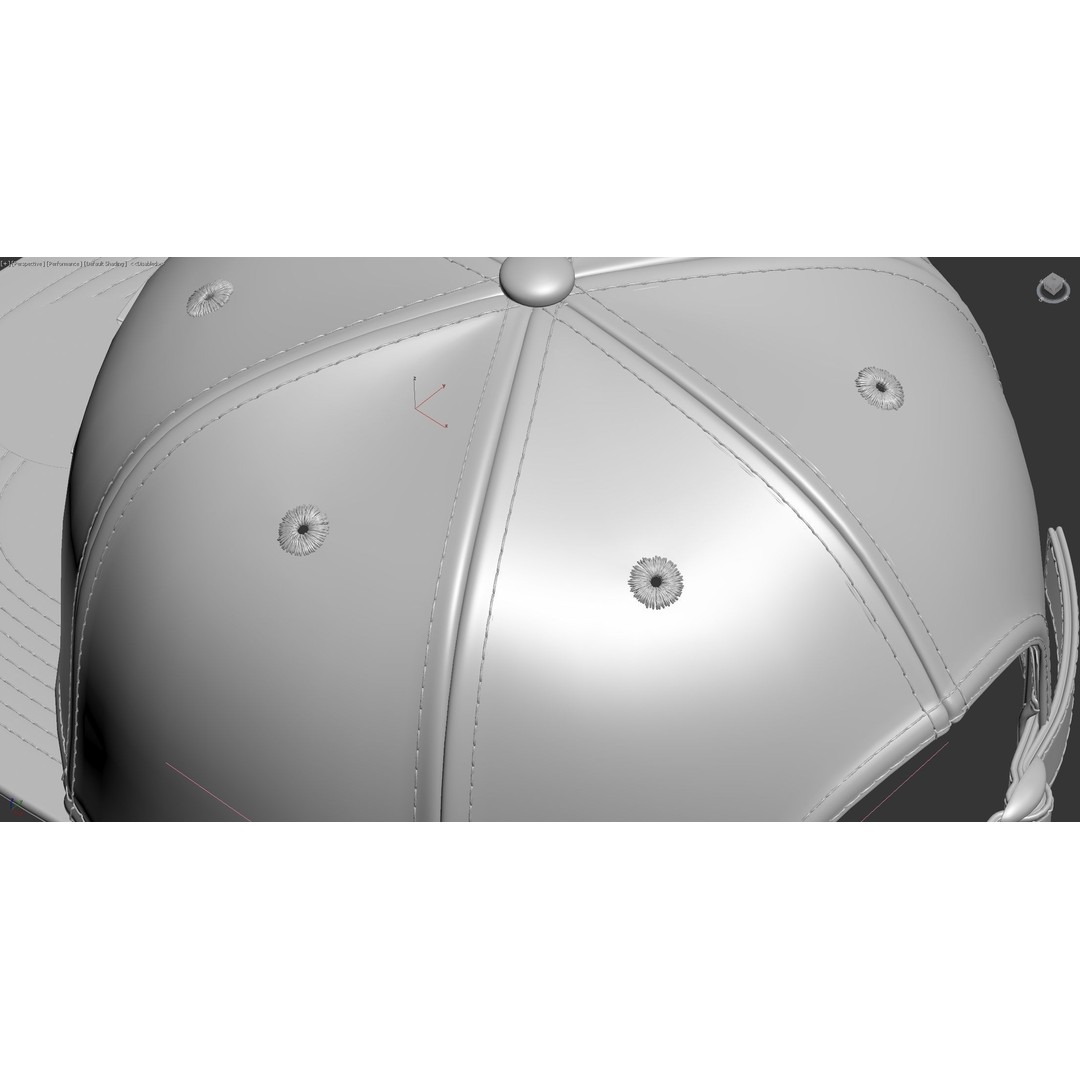 Yellow Snapback Cap 3D Model – High Quality PBR Asset, FBX & OBJ - View 22